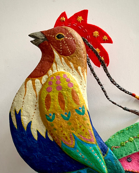 1 EL GALLO (The Rooster) / Old Hippie Rooster by artist Ulla Anobile