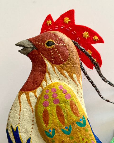 1 EL GALLO (The Rooster) / Old Hippie Rooster by artist Ulla Anobile