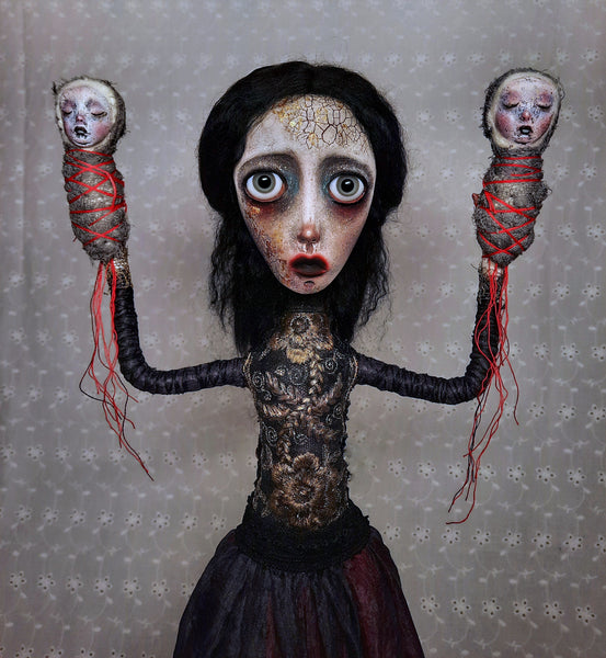 MEDEA OR THE ALCHEMY OF A BURNING HEART by artist Ioanna Tsouka of Anima ex Manus Art Dolls