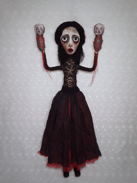 MEDEA OR THE ALCHEMY OF A BURNING HEART by artist Ioanna Tsouka of Anima ex Manus Art Dolls