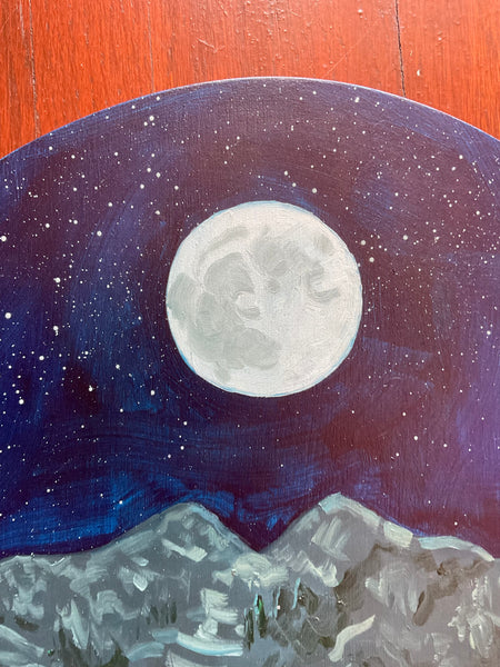 FULL MOON OVER EAGLE LAKE by artist Lacey Bryant