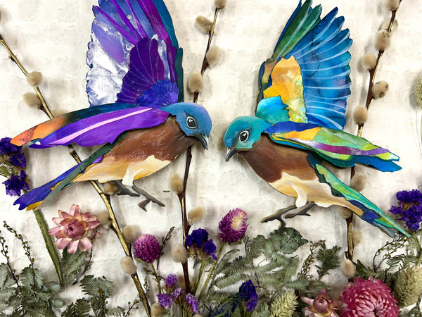 JUST BETWEEN US by artists Donna Polzin (dried flower art) and Sarah Polzin (multidimensional art)