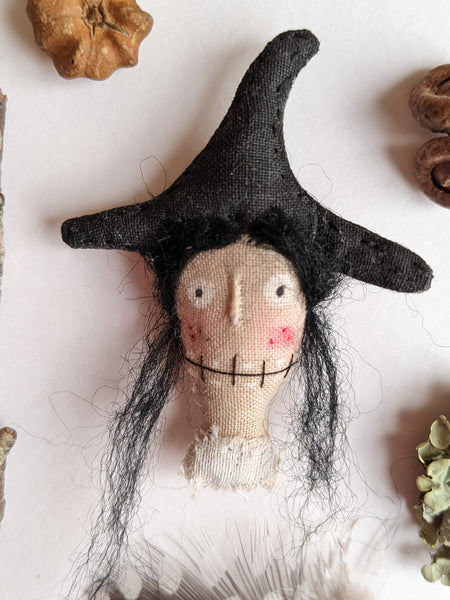 HAPPY WITCH BROOCH by artist Marie Charrois of Little Bird of Paradise