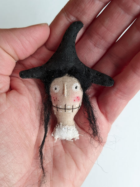 HAPPY WITCH BROOCH by artist Marie Charrois of Little Bird of Paradise