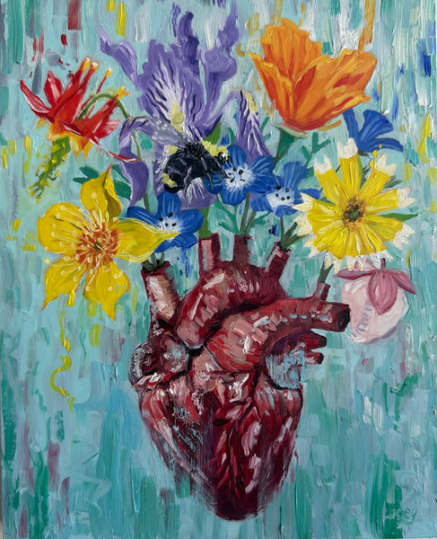 27 EL CORAZON (The Heart) / The Blossoming Heart by artist Lacey Bryant