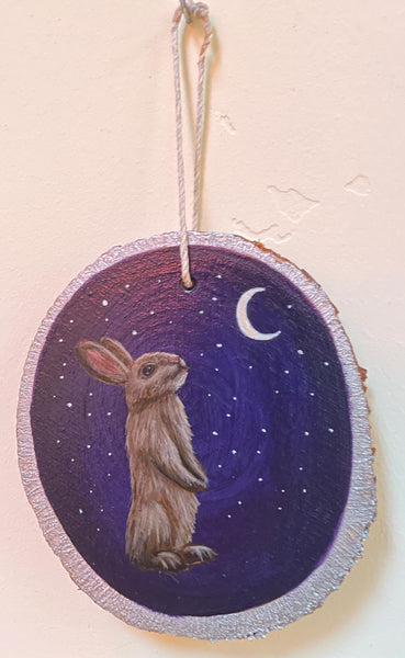 MOON RABBIT 1 ornament by artist Michelle Waters