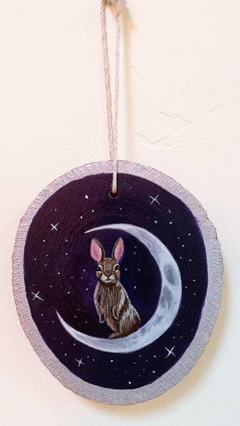 MOON RABBIT 2 ornament by artist Michelle Waters