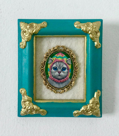 MON BIJOU painting/brooch by artist Olga Ponomarenko