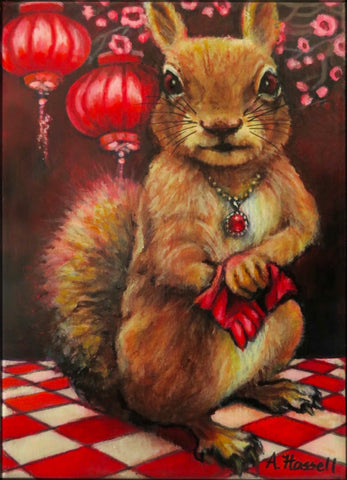 RED GLOVES by artist Annette Hassell