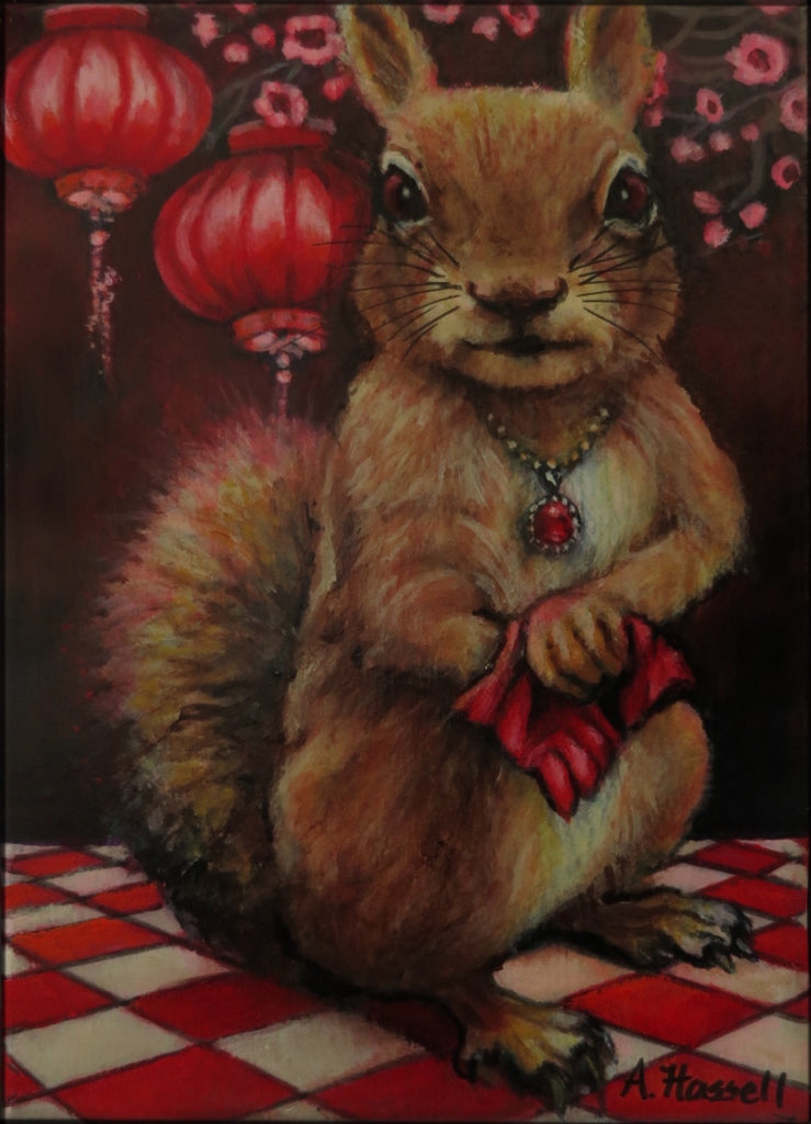 RED GLOVES by artist Annette Hassell