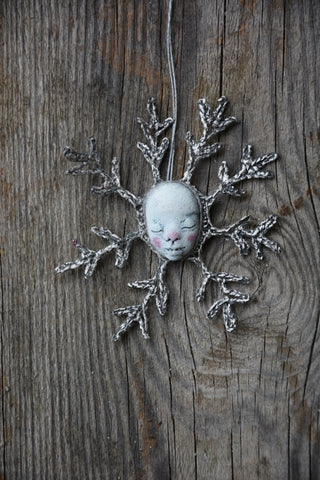 Snowflake 1 (ornament) by artist Gioconda Pieracci of Pupillae Art Dolls