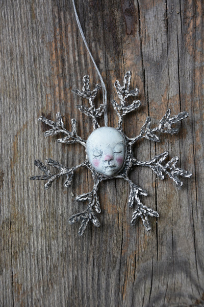 Snowflake 3 (ornament) by artist Gioconda Pieracci of Pupillae Art Dolls