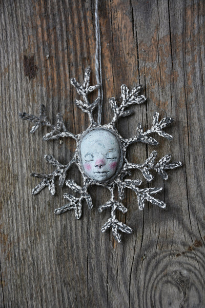 Snowflake 4 (ornament) by artist Gioconda Pieracci of Pupillae Art Dolls