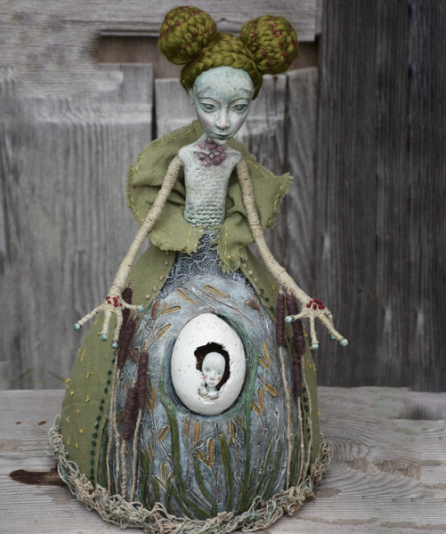 54 LA RANA (The Frog) by artist Gioconda Pieracci of Pupillae Art Dolls