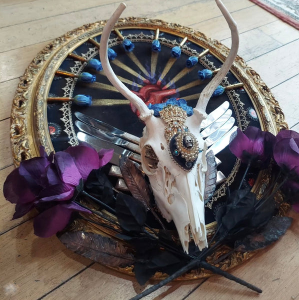 CEREMONY by artists Wendy Gadzuk (assemblage) and Alea Bone (painting)