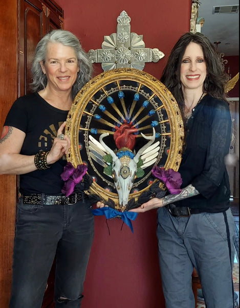 CEREMONY by artists Wendy Gadzuk (assemblage) and Alea Bone (painting)