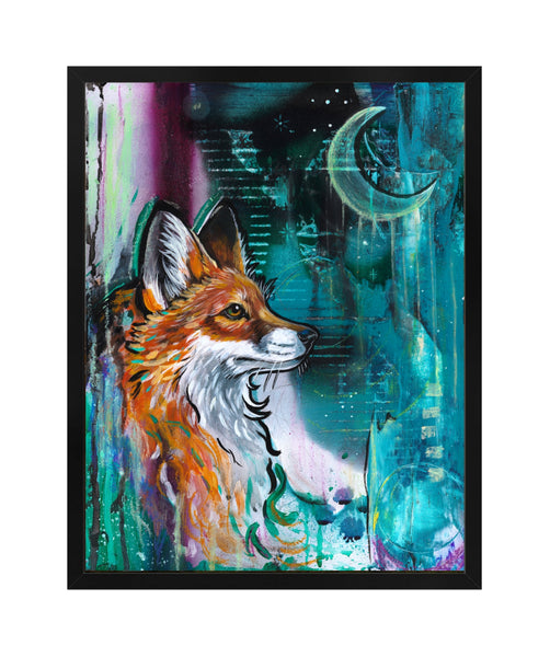 STARDUST VULPINE by artists Chrystal Dawn & C. Dudley (painting)