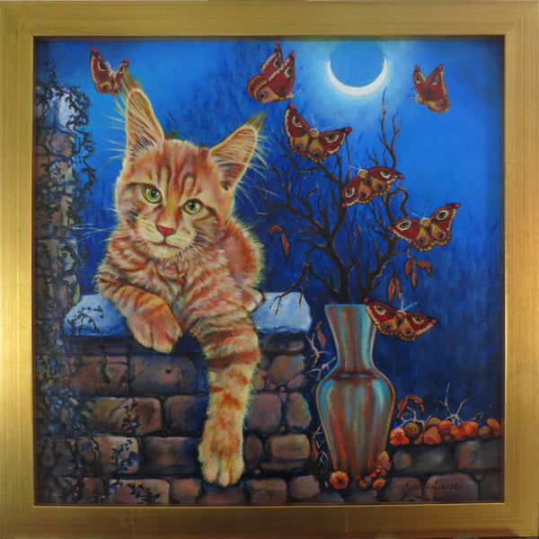 TOBY AND THE CRESCENT MOON by artist Annette Hassell