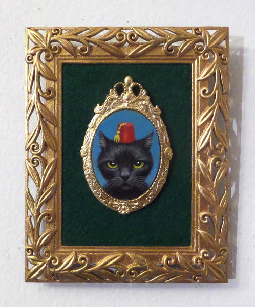 KEDI PASHA painting/brooch by artist Olga Ponomarenko