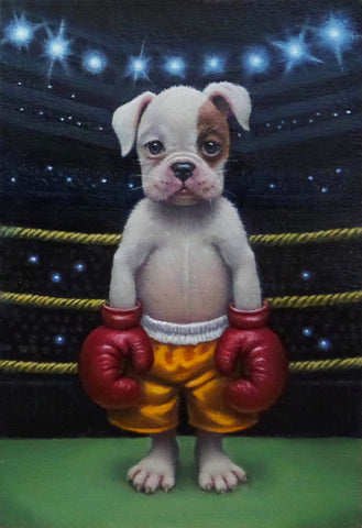 104 LOS BOXEADORES (The Boxers) / Half-Hearted Boxer by artist Olga Ponomarenko