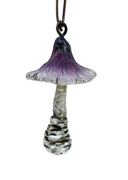 PURPLE SHROOM ORNAMENT by artist Carisa Swenson