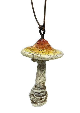 YELLOW SHROOM ORNAMENT by artist Carisa Swenson