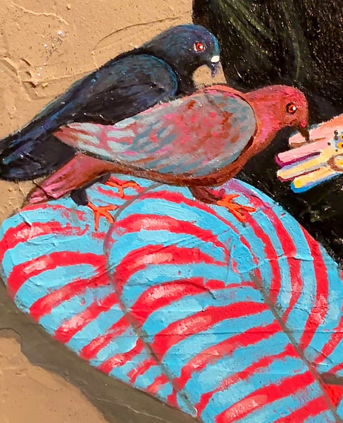 FRILL, PIGEON GIRL ornament by artist Eden Folwell