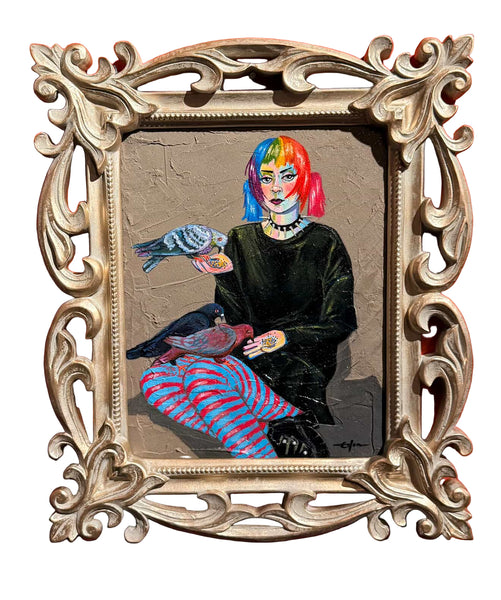 FRILL, PIGEON GIRL ornament by artist Eden Folwell