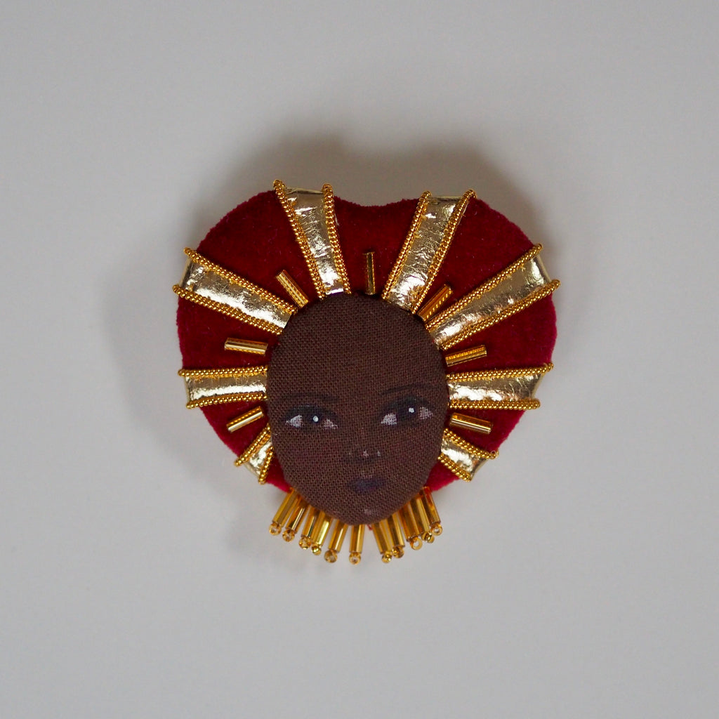 AURORA (red brooch) by artist Charlotte Sigurdson