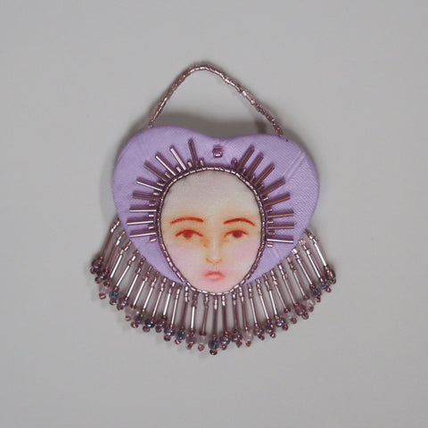 MARCELA (big lilac ornament) by artist Charlotte Sigurdson