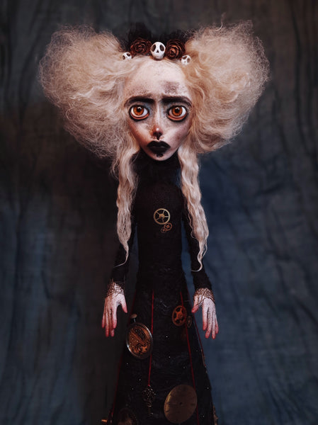 JANUS REIMAGINED/FACES OF TIME by artist Ioanna Tsouka of Anima ex Manus Art Dolls