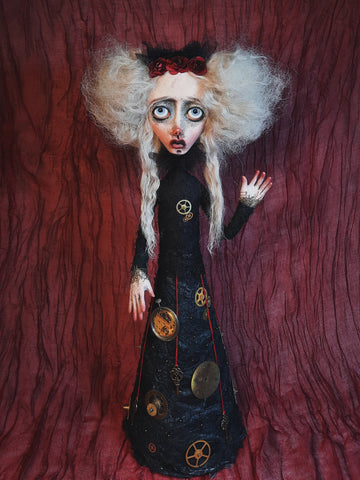 JANUS REIMAGINED/FACES OF TIME by artist Ioanna Tsouka of Anima ex Manus Art Dolls