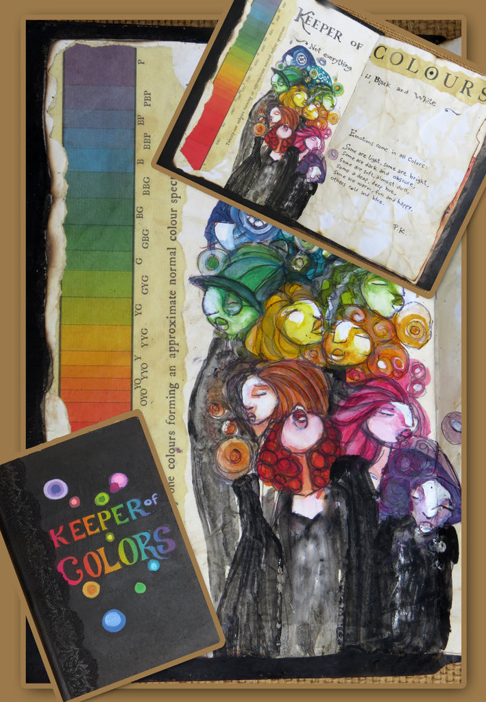 KEEPER OF THE COLORS by artist Patricia Krebs (one of a kind book)