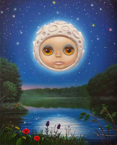 23 LA LUNA (The Moon) / Under the Silvery Moon by artist Olga Ponomarenko