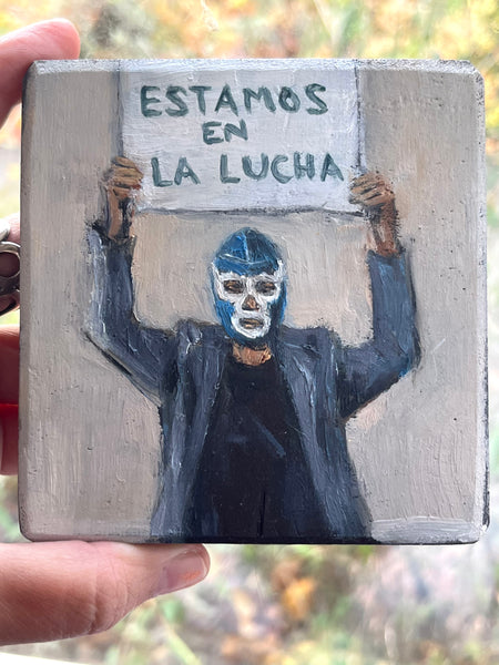 ESTAMOS EN LA LUCHA by artist Athanasia Nancy Koutsouflakis