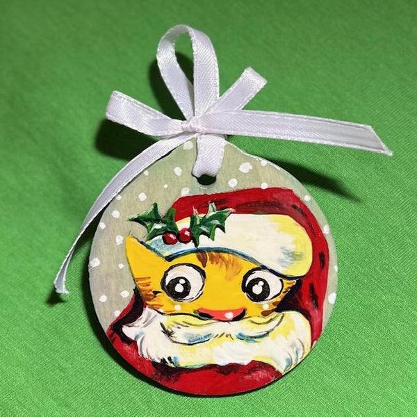 ORANGE SANTA brooch/ornament by artist Miki Lorena K.