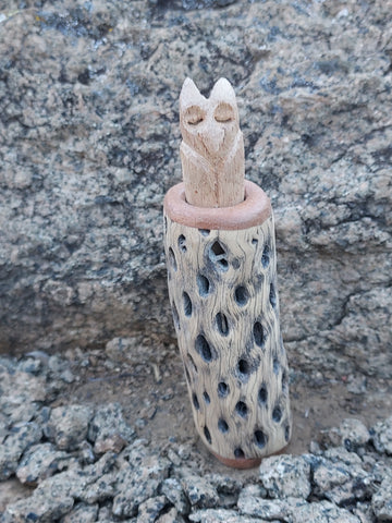 OWL DREAM JAR by artist Mark Cantrell of Wood Creatures NM