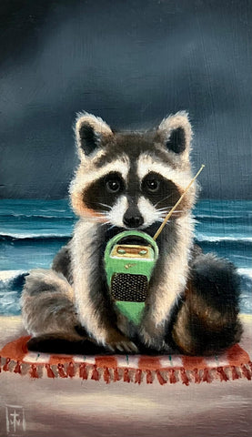 72 EL RADIO (The Radio) / Raccoon Radio by artist Terri Woodward