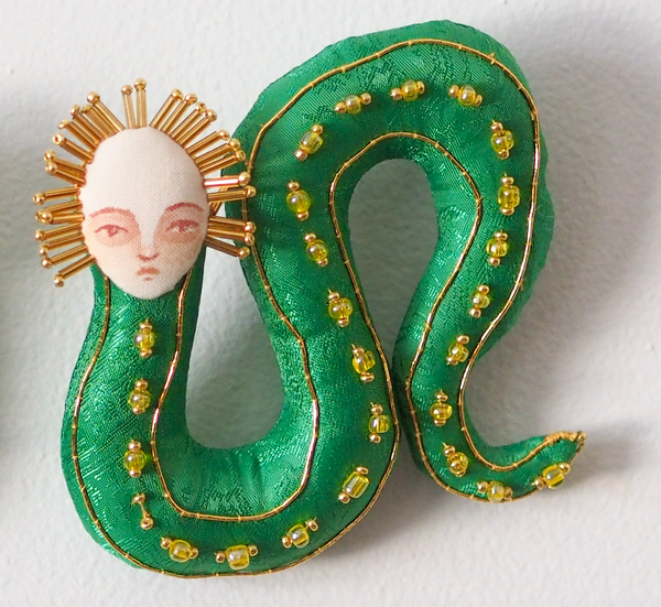 GOLDWORK SNAKE 2 by artist Charlotte Sigurdson