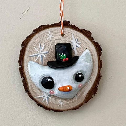 SNOWMAN ornament by artist Miki Lorena K.