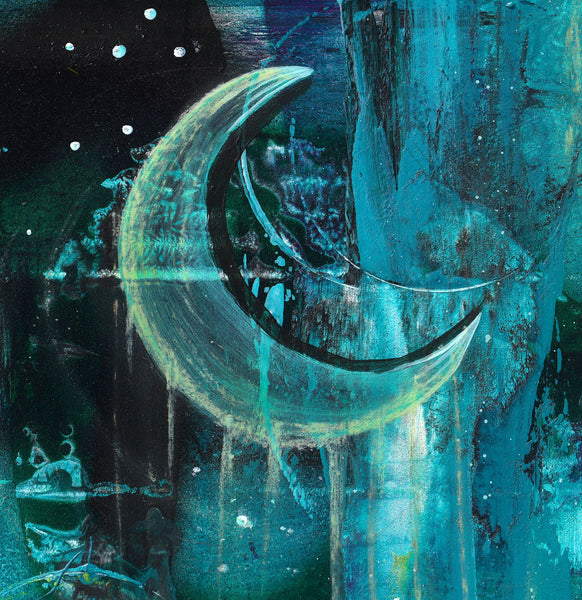 STARDUST VULPINE by artists Chrystal Dawn & C. Dudley (painting)