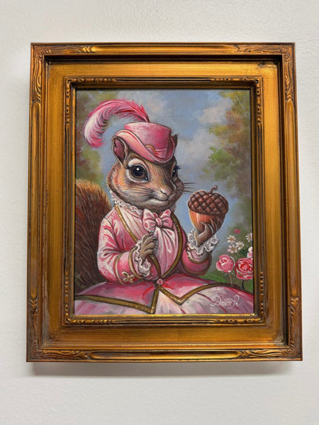 MRS. ARAGON FOUND AN ACORN by artist Bob Doucette