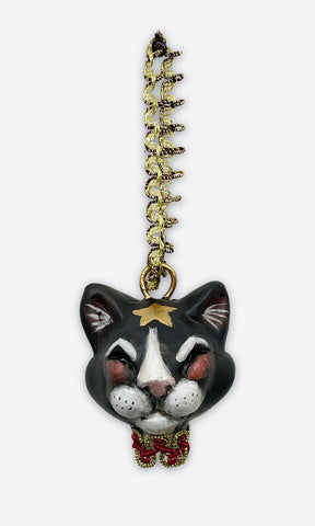 TUXEDO CAT ornament by artist Carisa Swenson
