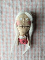 WHITE HAIR BROOCH by artist Marie Charrois of Little Bird of Paradise