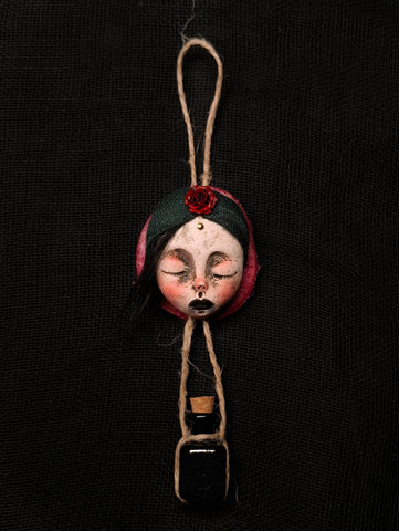 WORRY III: THE BLACK JAR OF UNSPOKEN THINGS by artist Ioanna Tsouka of Anima ex Manus Art Dolls