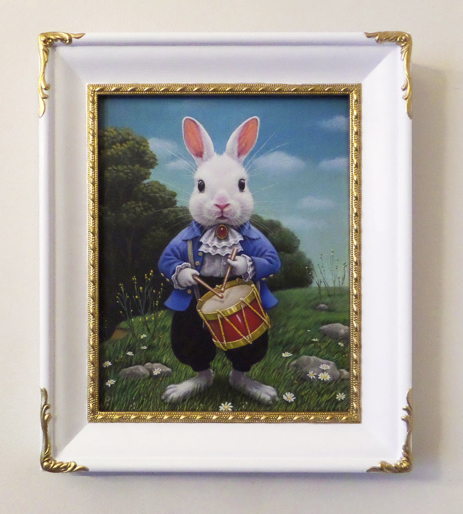 EL TAMBOR (The Drum) / Bunny Drummer Print by artist Olga Ponomarenko