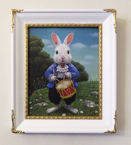 EL TAMBOR (The Drum) / Bunny Drummer Print by artist Olga Ponomarenko