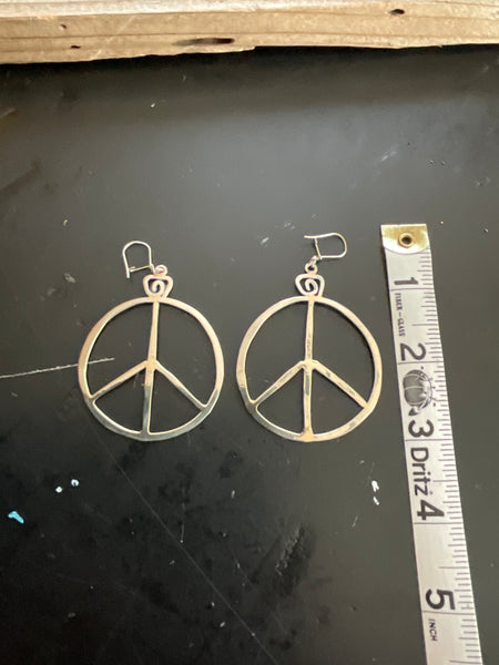 Extra Large Peace Earrings