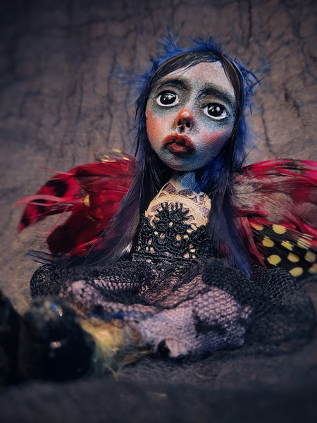 UNDER THE SHADOW OF YOUR WINGS by artist Ioanna Tsouka (Anima ex Manus Art Dolls)