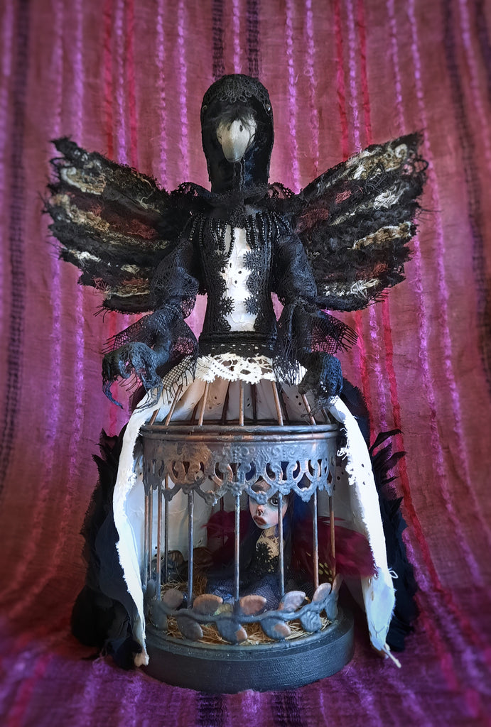 UNDER THE SHADOW OF YOUR WINGS by artist Ioanna Tsouka (Anima ex Manus Art Dolls)